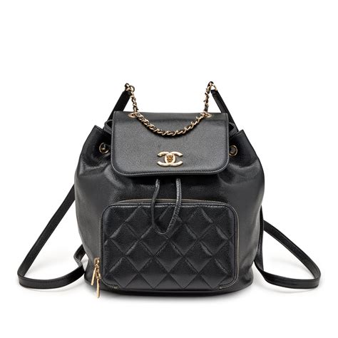 CHANEL Caviar Quilted Business Affinity Backpack .